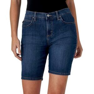 NWT Lee Riders Mid-Rise Bermuda Medium Wash Denim Shorts
